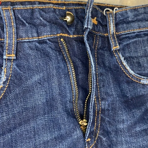 ZARA NWT embroidered jeans raw hem size 0 - Picture 14 of 14
